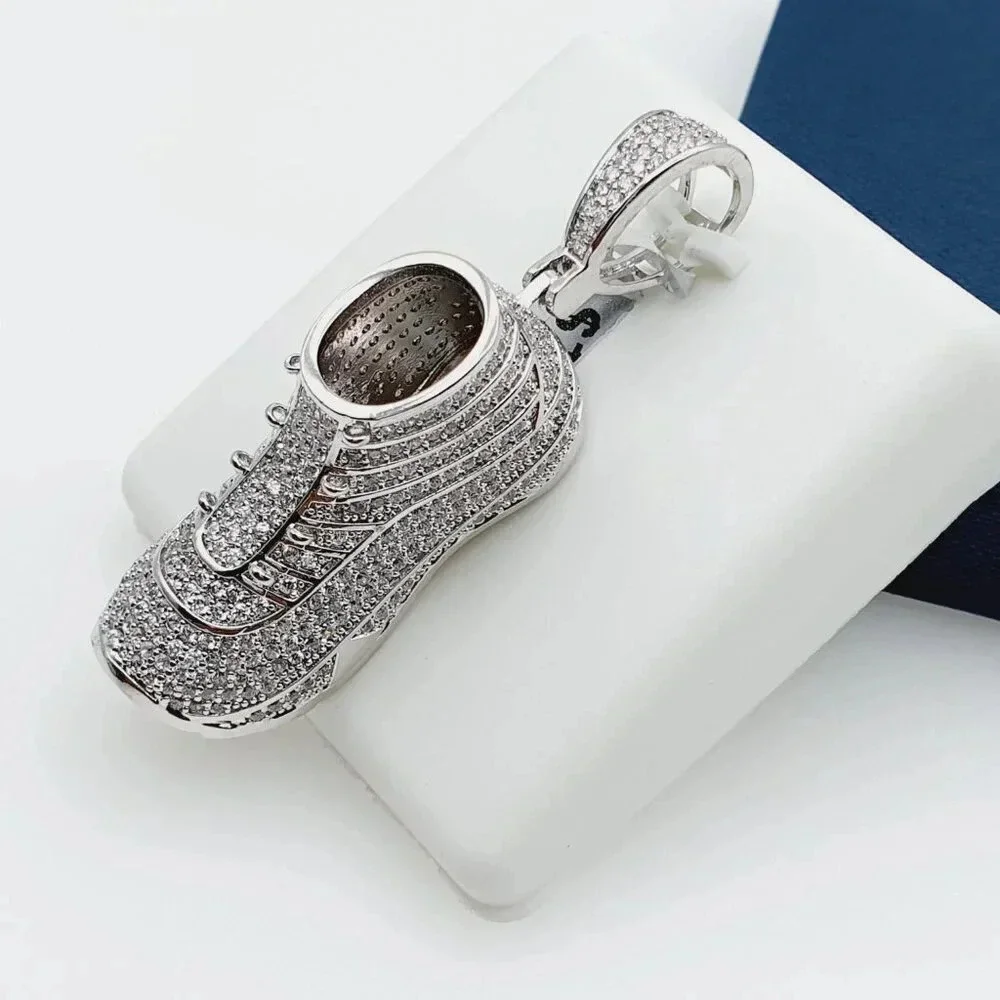 925 Sterling Silver Plated CZ Pendant, EVBRS642 - Picture 3 of 11